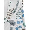 Ladies Casual Dress - Floral Flower Pattern Print - Crew Neck Short Sleeve Pocket Long Dress