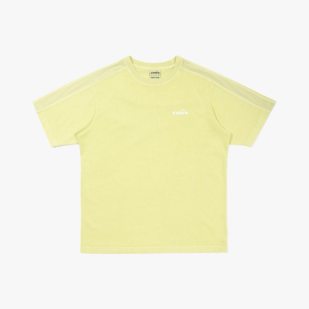 diadora Equip Washed Short Sleeve T-Shirt Lime
