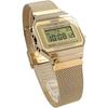 Casio A700WMG-9A Digital Watch Gold Mesh Band Unisex Kids Date Display