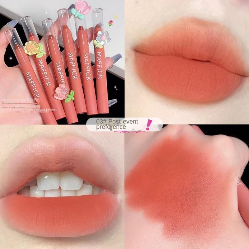 Lipstick Pen Outlines Lips Naturally Brightening Color Waterproof Lipstick Non-stick Cup Moisturizing Hydrating Lipstick Long-lasting Setting Makeup