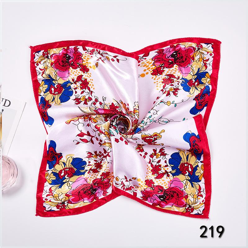 50cm Small Square Scarf Butterfly Floral Small Neck Scarf Bag Accessories Square Scarf