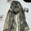 New Xiangyun Swallow Jacquard Warm Shawl for Women Autumn and Winter Thickened Warm Double Sided Different Color Scarf