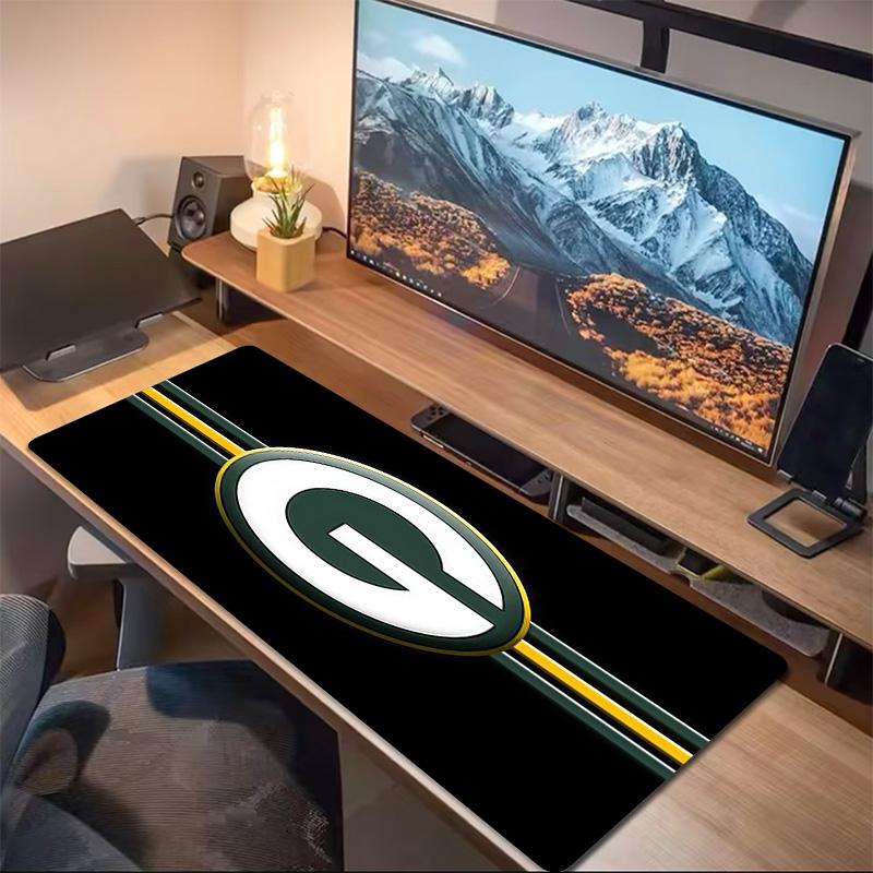 Green Bay Packers Print Cushion Non-slip Laptop Tablet Big Mousepad XXL Mat Mini PC Playmat With Lock edge