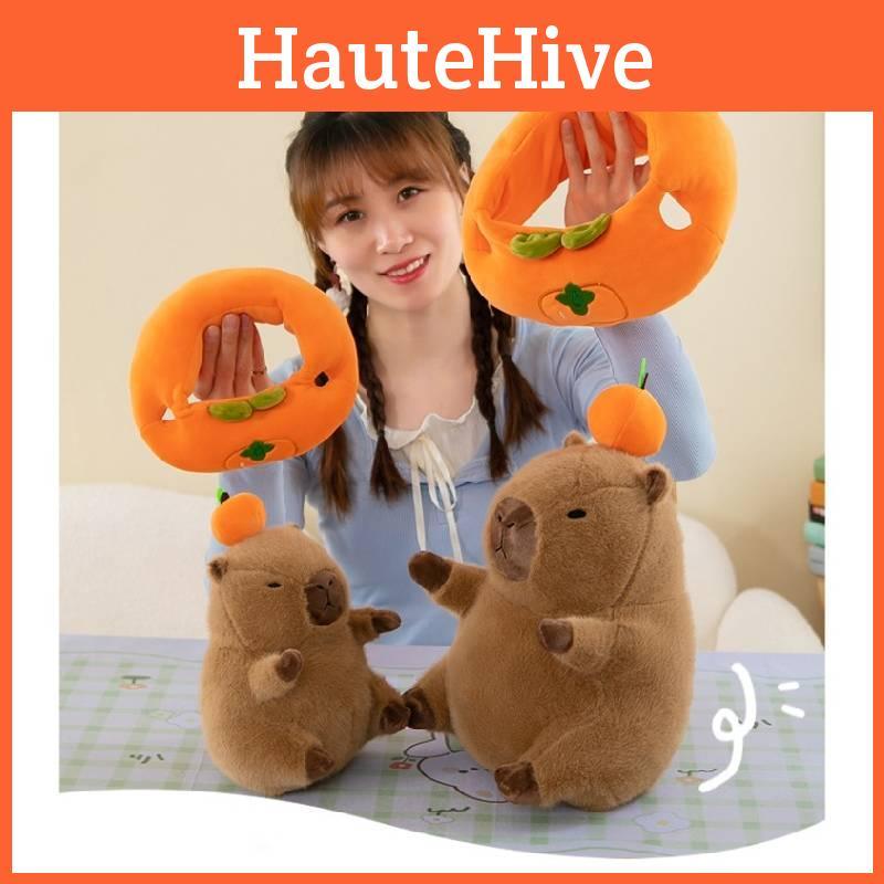 Очаровательная плюшевая игрушка капибара, мягкая подушка-животное из короткого плюша для домашнего декора и подарков