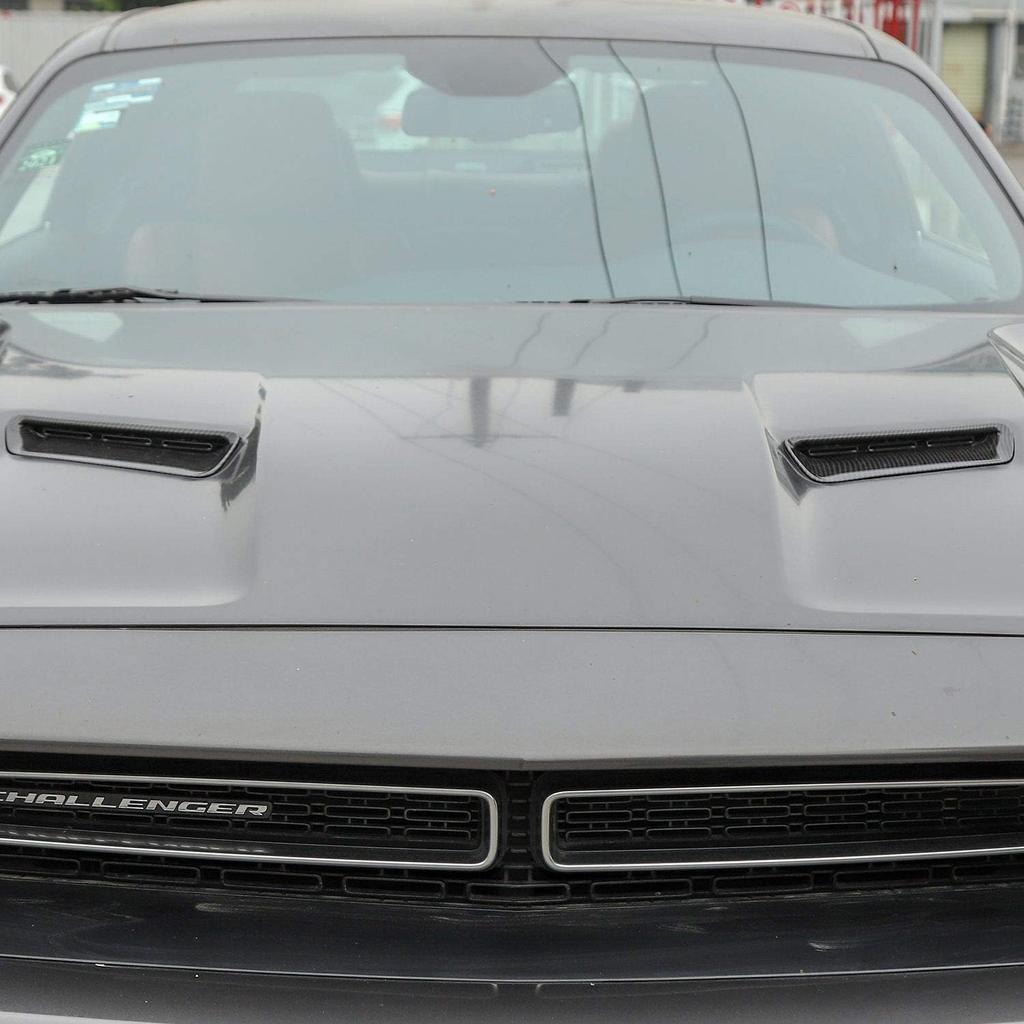 JeCar Carbon Fiber Hood Scoop Vent Inserts Trim for 2015-2024 Dodge Challenger Exterior Accessories