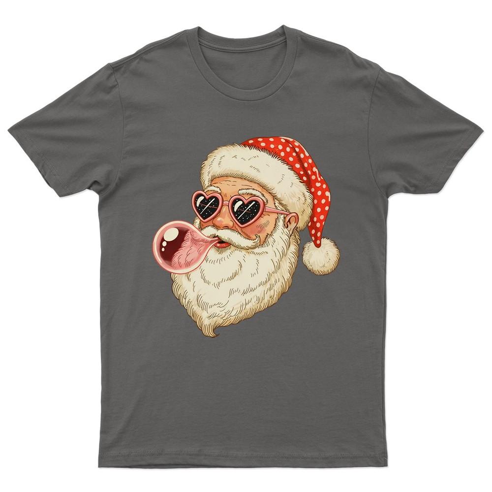 Cool Santa Claus Heart TShirt Unisex Gift Retro Seasonal Funny Xmas Womens Unisex T-Shirt