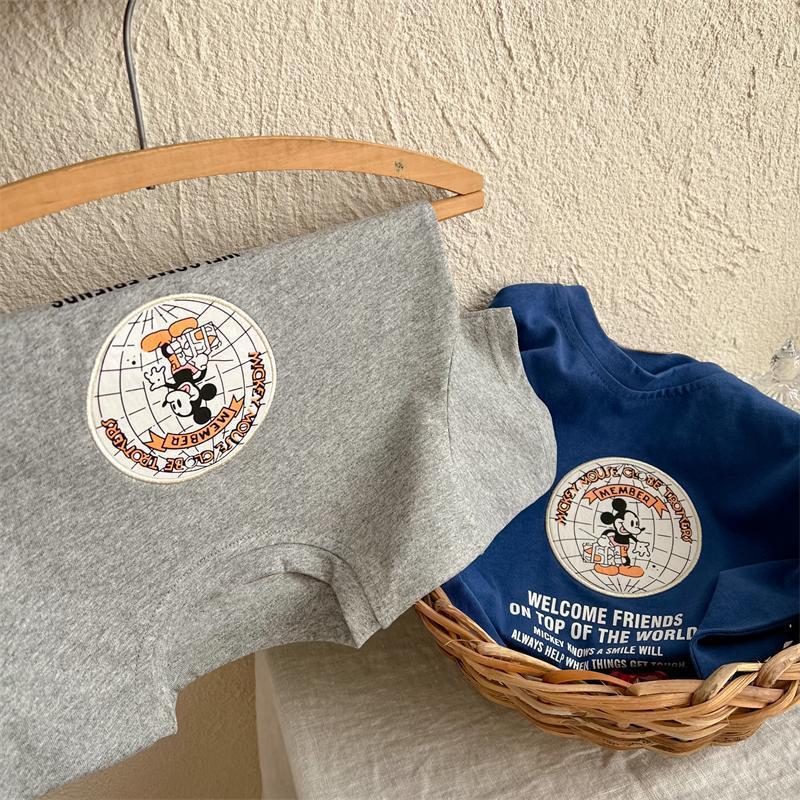 Детская футболка с короткими рукавами и рисунком - летний хлопковый топ для мальчиков и девочек