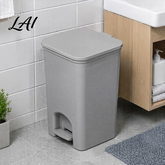 Kitchen Trash Can Slim Can with Pedal Step Design Touchless Odor Proof Wastebasket Waterproof for Bathroom Garbage Bin Narrow Waste Basket Toilet