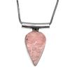 Rose Quartz Drusy Handmade Women's Unisex Silver Jewelry Pendant 1.5