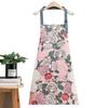 Rose Print Waterproof Apron With Hand Towel Restaurant Uniform Work Apron  Household
