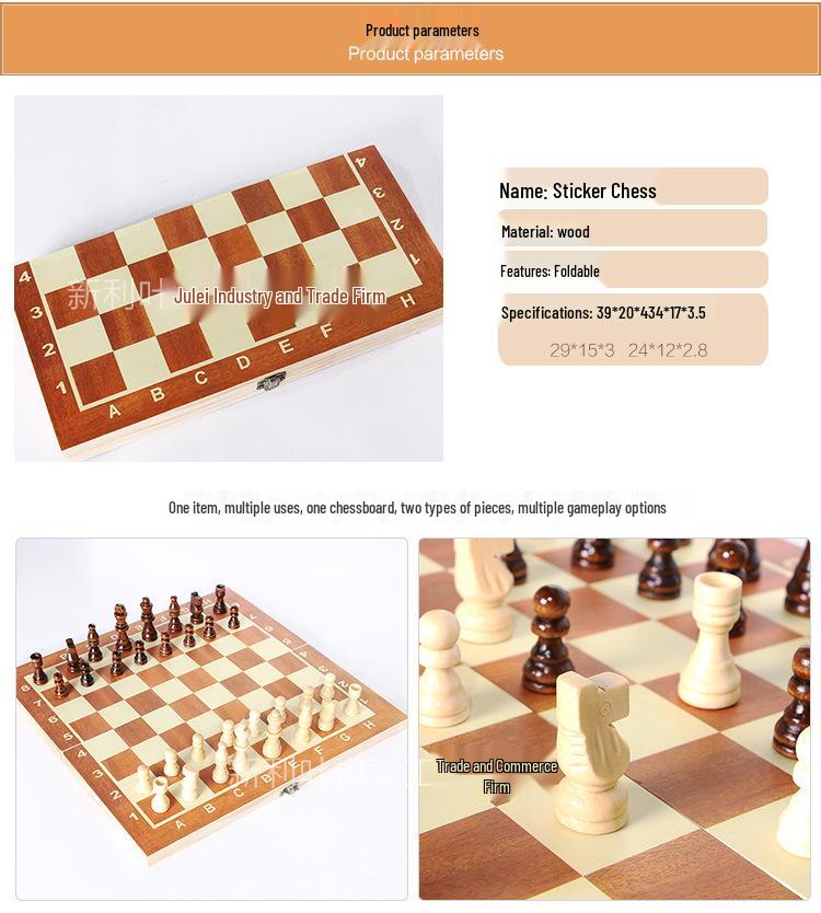 Popular Europe & America Wooden Folding Chess Set