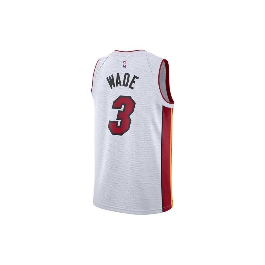 Nike X NBA Miami Heat Двейн Уэйд Майки 'Белые' Мужские 864427-104