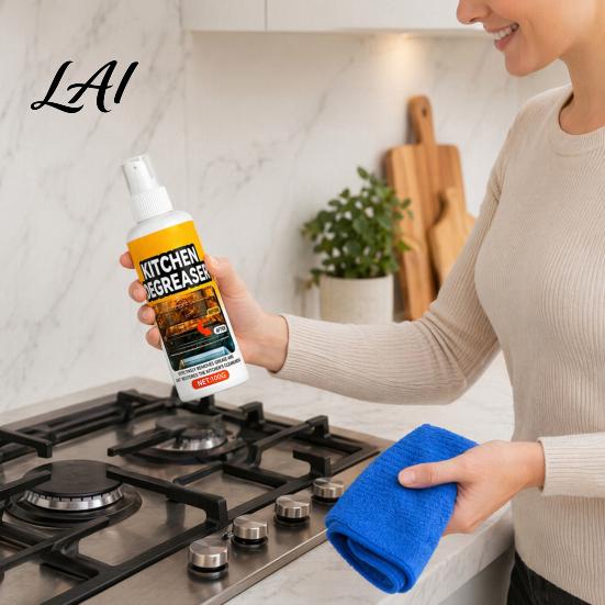 Range Hood Cleaner Grill Spray Heavy-Duty Grease Remover Kitchen Cleaner Effectively Easy Spray Remove Stains Degreaser for BBQ Grates Ovens