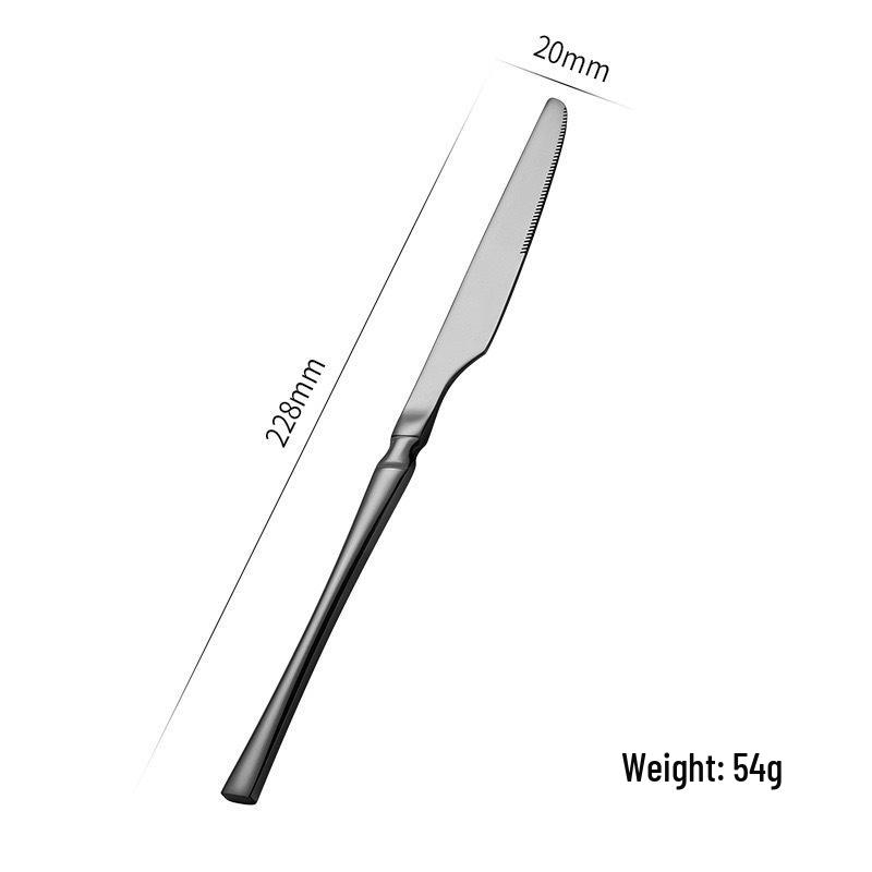 Золотой набор столовых приборов из 24 предметов из нержавеющей стали: Элегантный нож для стейка, вилка и ложка для западной кухни.