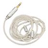 Replacement Earphone Cable Silver Plated Copper HiFi 4 Core MMCX To 3.5mm Sound Jack 3.9ft Upgrade
