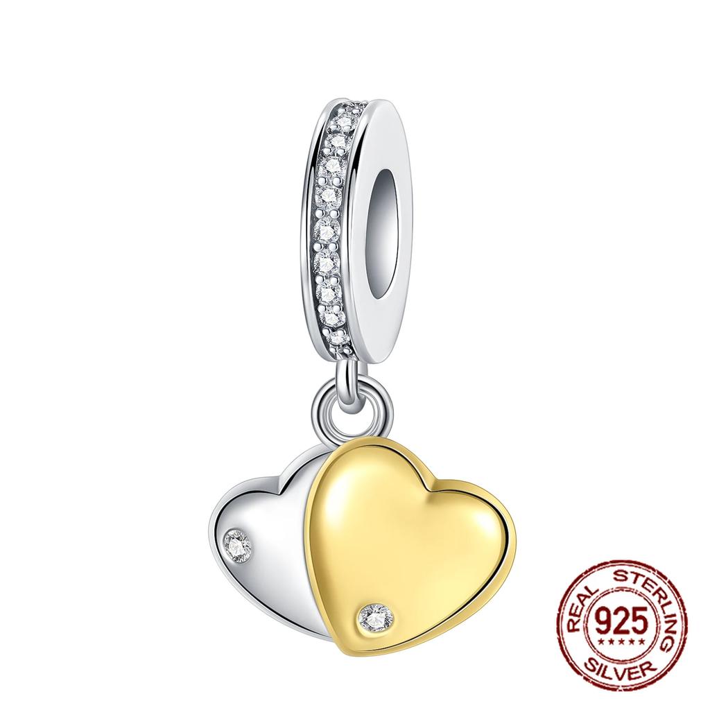 Copper Flower Birthday Gift Pendant Charms Beads Fit Original Bracelets Fine Diy Jewelry For Women Gift