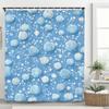 Light relief oil painting texture white small flower shower curtain, bathroom decorative shower curtain,Home Curtain with Hooks