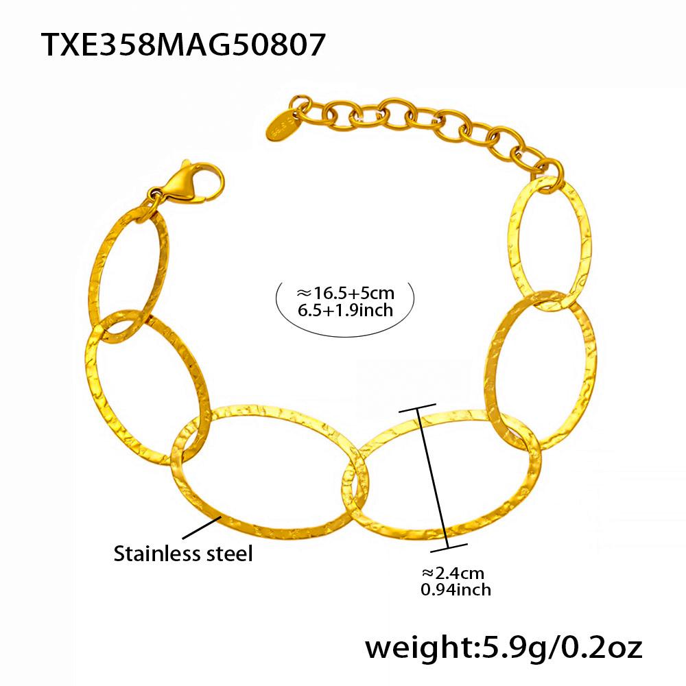 Толстая цепь ожерелье браслет серьги из нержавеющей стали с 18-каратным золотым покрытием наборы ожерелий браслетов серег-подвесок для женщин