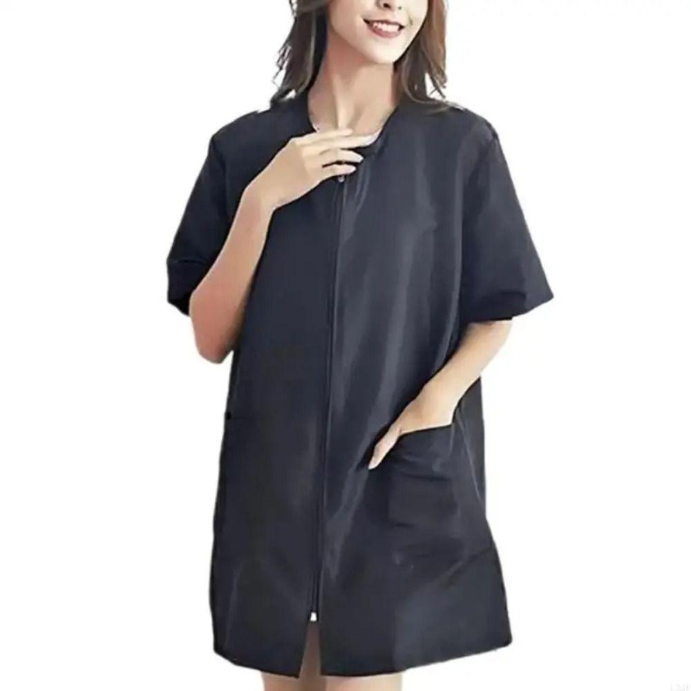 Неприлипающая Рабочая Одежда для Парикмахерской Парикмахера Короткий/Длинный Рукав Халат Парикмахера Салон Красоты