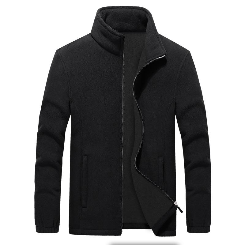 Флис ягненка больших размеров, уличный флисовый свитер размера плюс, зимняя мужская флисовая куртка больших размеров, утепленная бархатная куртка