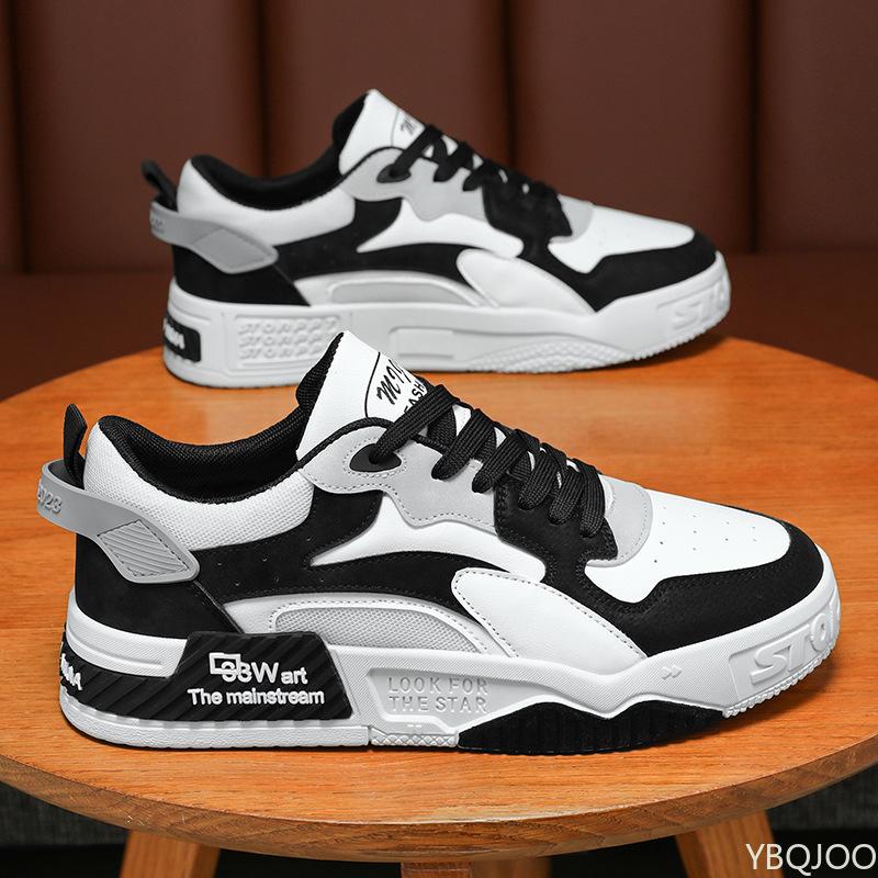 Fashion Spring Men's New Breathable White Shoes Men's Trendy Versatile Thick Bottom Sports Leisure Simple Comfortable Board Shoes