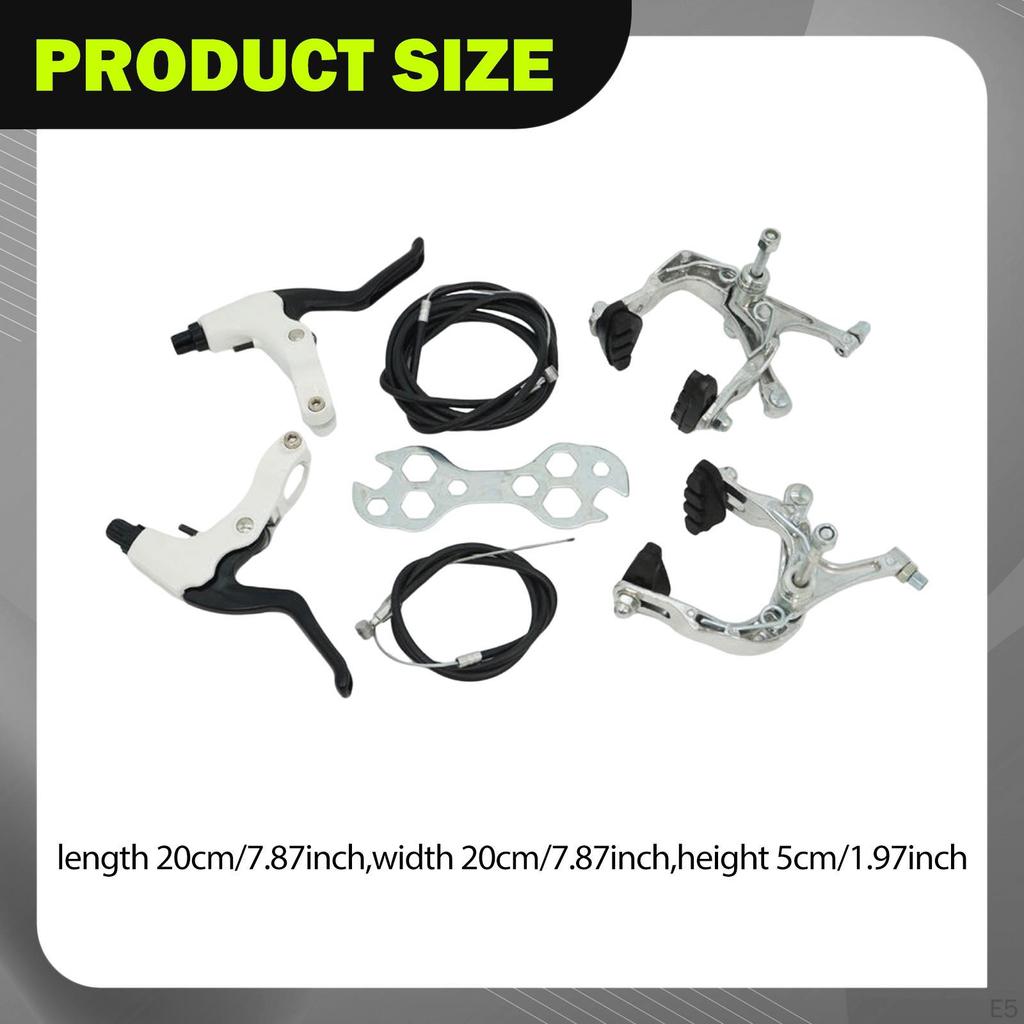 Bicycle Brake Kit with Cable, Spare Parts for Repairing Grips, Front And Rear Levers