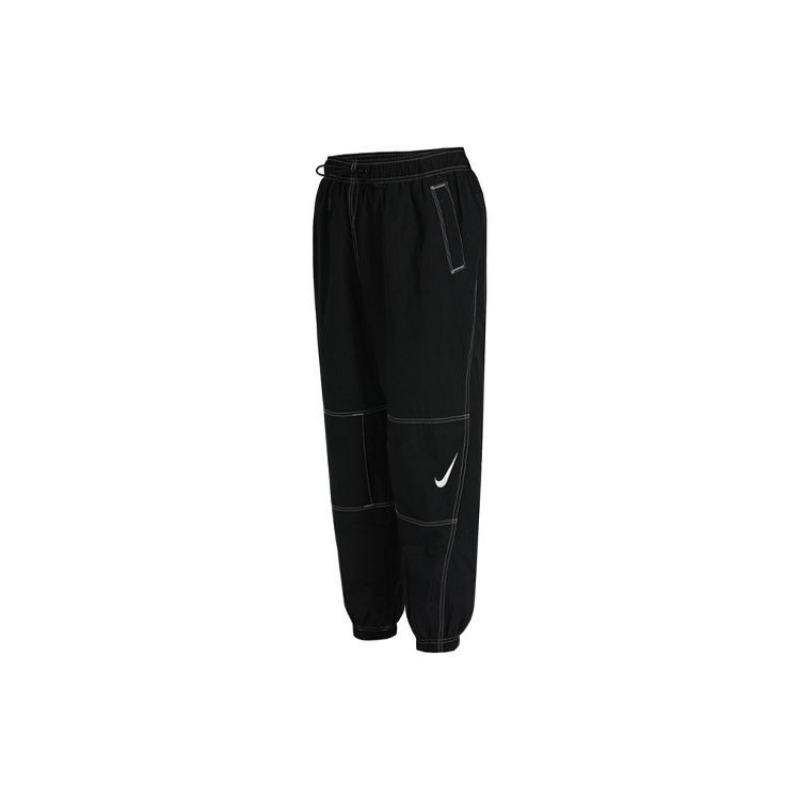 Nike NSW Repeat Swoosh GX Тканые повседневные свободные джоггеры женские черные DD5573-010