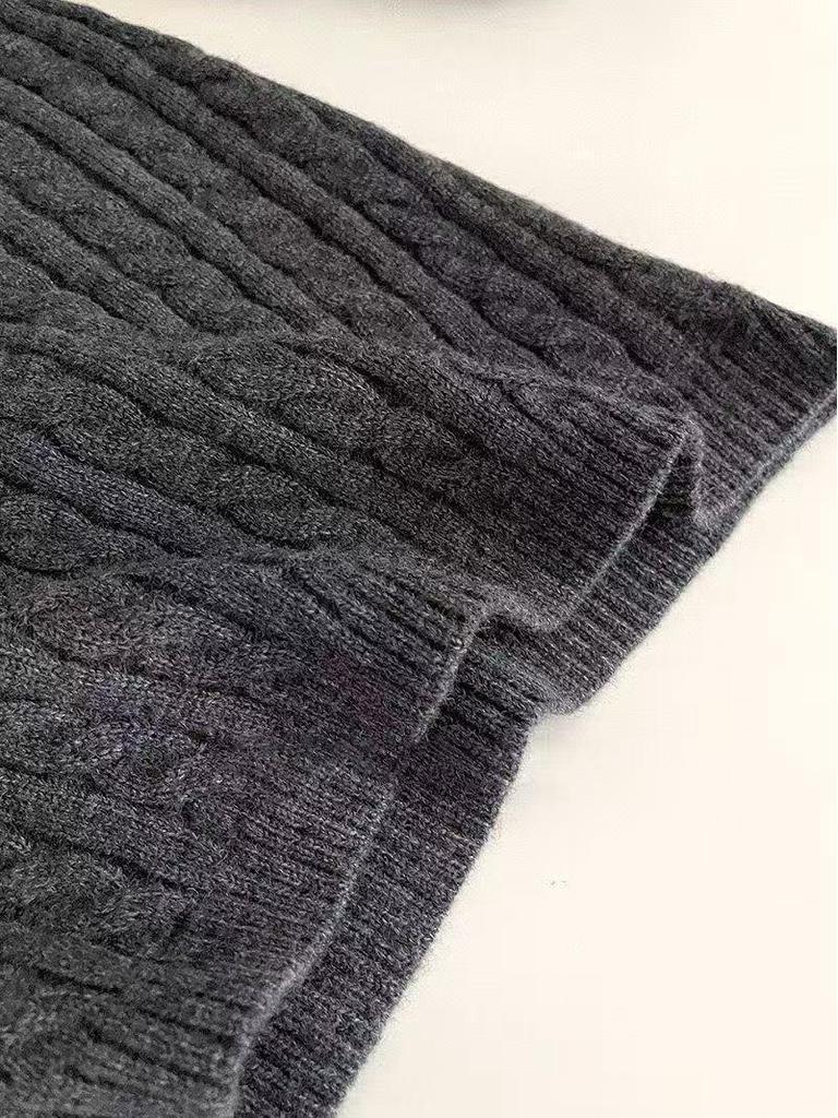 Trendy Women's Cable Knit Bodycon Midi Skirt - Autumn/Winter Versatile Outfit