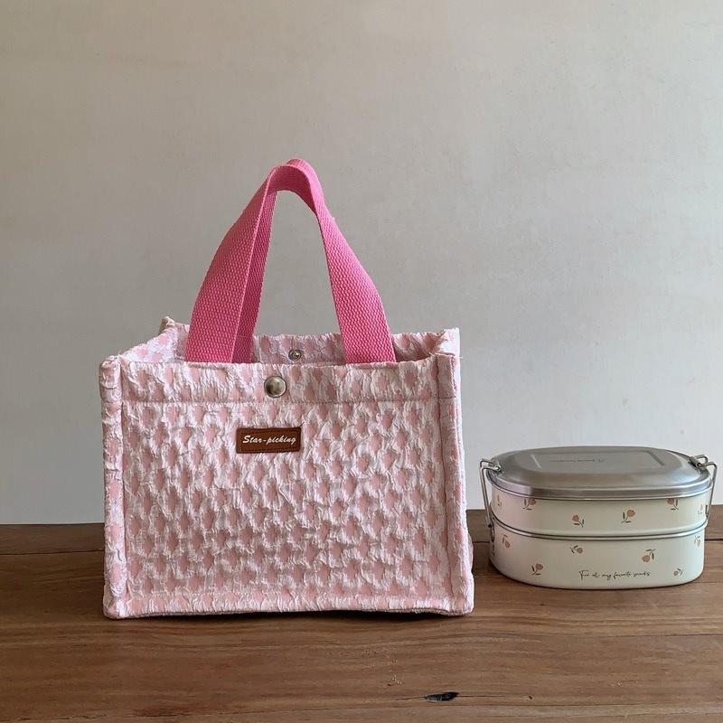 Стильная термосумка для пикника с кружевным дизайном, удобная ручка для переноски, для перекусов