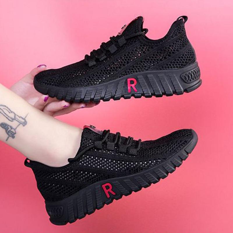 2024 тканевая обувь, женская прогулочная обувь, нескользящие кроссовки для мам с мягкой подошвой, дышащая сетчатая обувь, модная повседневная обувь