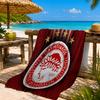 Olympiacos Fc: Red And Black Pride Beach Towel, Quick-drying, Easy to Care for, Suitable for Both Fitness and Beach Vacations,Sports Essential