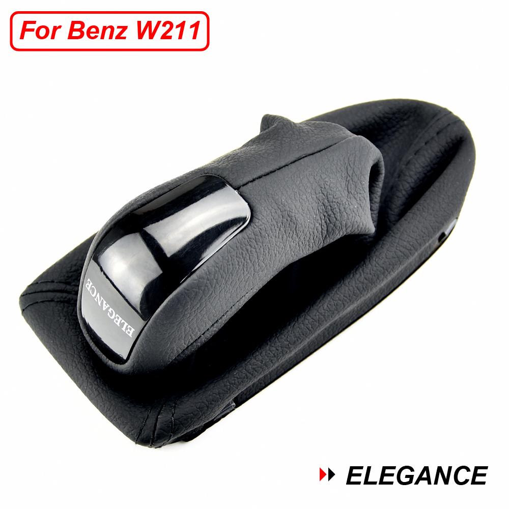 Car Accessories For Mercedes Benz W211 Automatic Speed Gear Stick Shifter Knob Lever HandBall Gaiter Boot Leather Cover