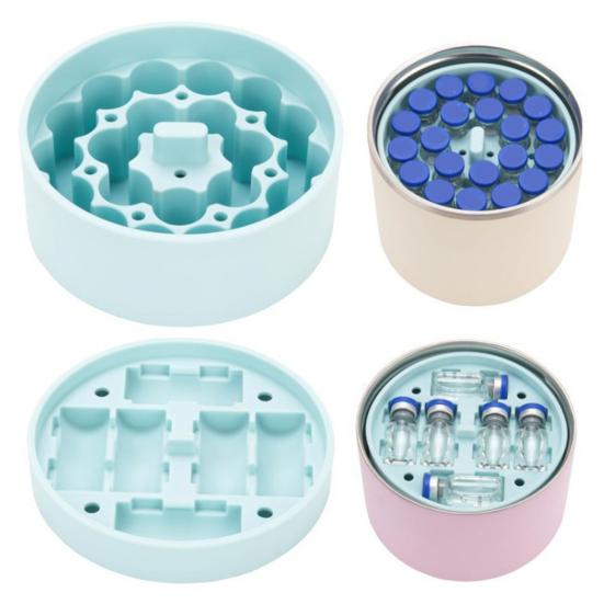 2/3 шт. Силиконовая вставка для флакона 3 мл 32/25/18 унций Банка для еды Пептидный флакон Коробка для хранения Экономия места Морозильная камера Холодильник Шот Длинный флакон Бутылка Органайзер Держатель