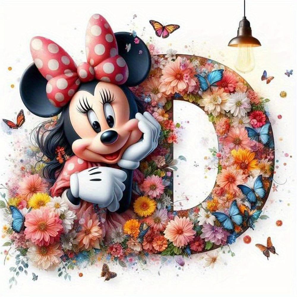 Disney Микки Маус Алмазная Живопись Буквы Мультфильм Алмазная Мозаика Стразы Картинки Минни Вышивка Цветок Настенное Украшение