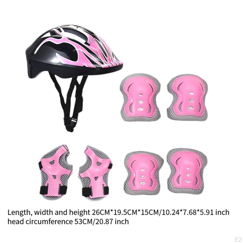 Детский велосипедный шлем для катания на роликах, скейтборде с наколенниками для езды