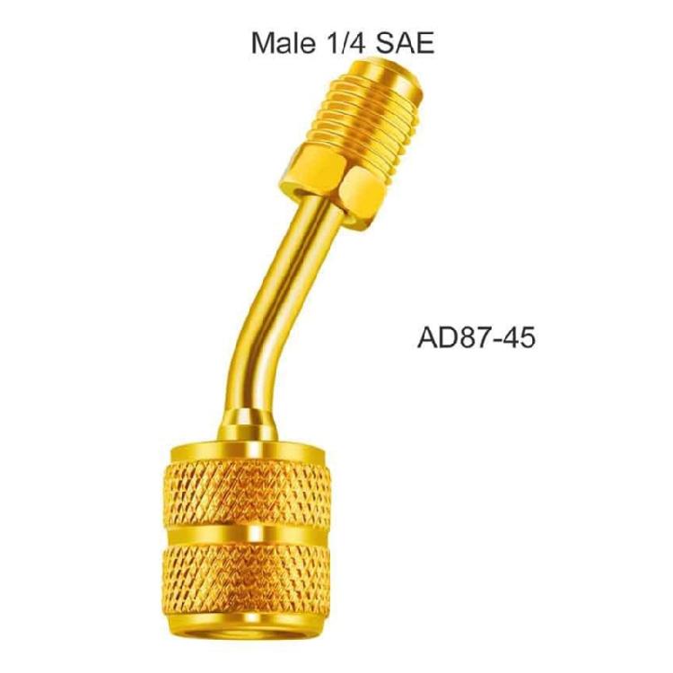 Адаптер R410A 5/16 дюйма SAE (резьба внутренняя) на 1/4 дюйма SAE (резьба наружная) для порта кондиционера воздуха, сервисный адаптер для безканальных систем, прочный, сплит