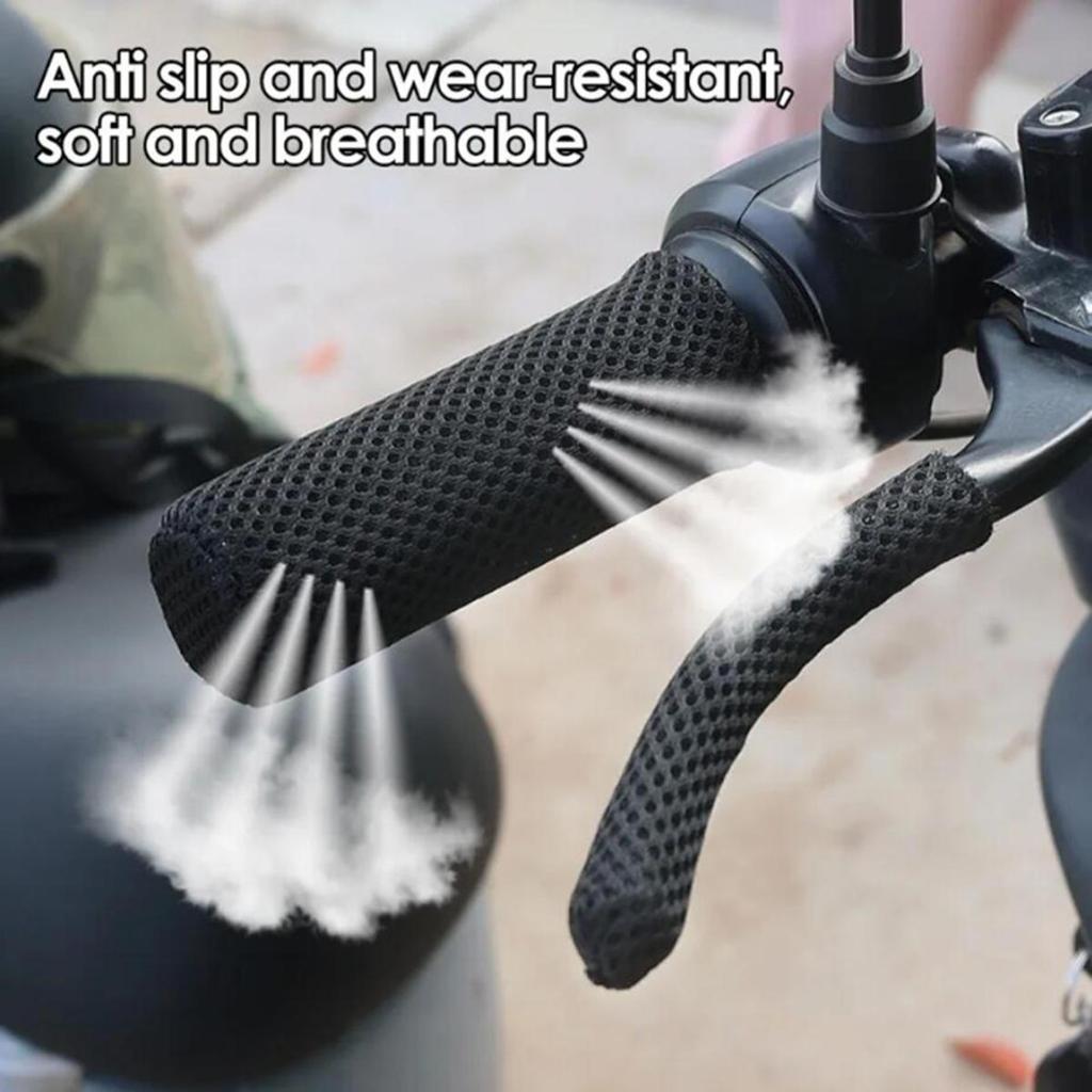4Pcs/set Motorcycle Handlebar Grip Universal Handle Bar Cover Brake Clutch Lever Summer Ice Silk Breathable Mesh Grips Cover