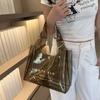 Сумка-тоут ПВХ Прозрачная сумка Летняя Сумка на плечо с буквами Простые Желейные Сумки Фитнес-сумка