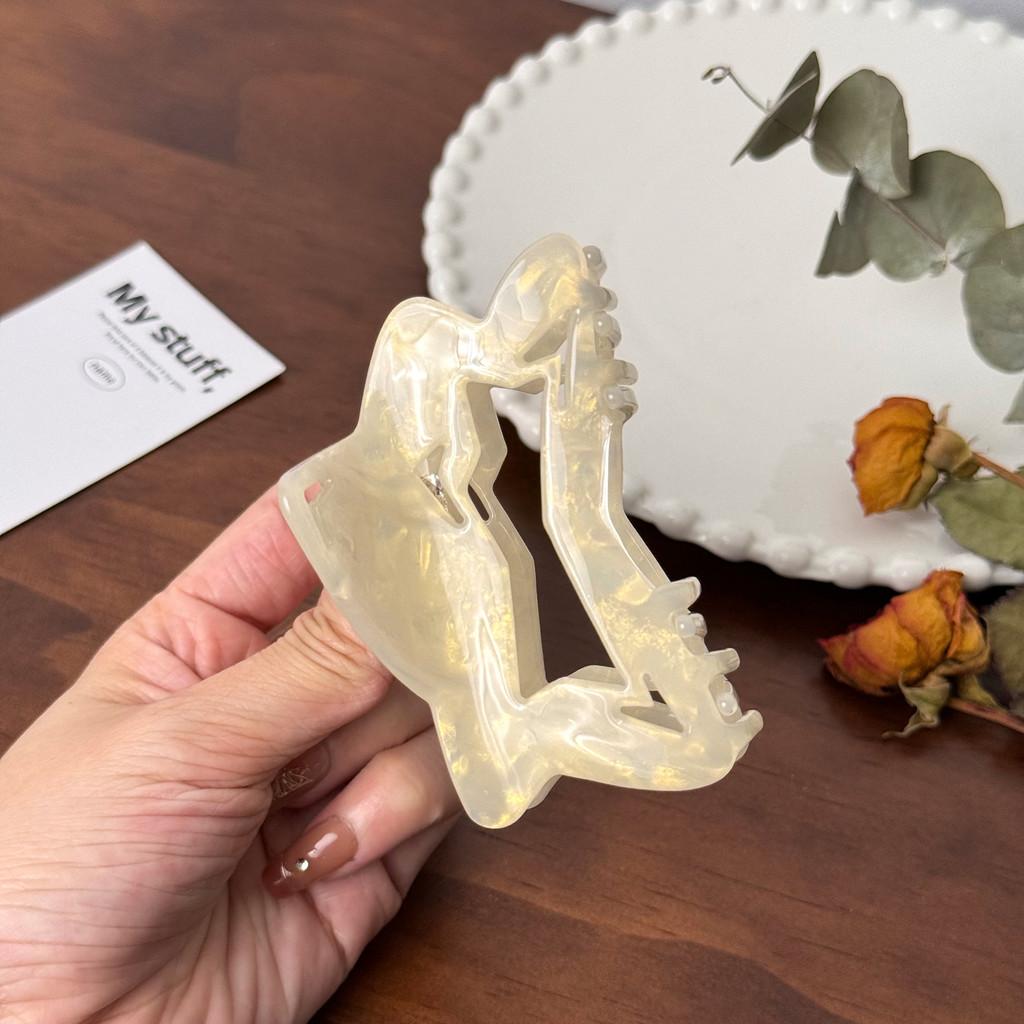 Стильная ацетатная заколка-краб для волос с вырезом в виде звезды для женщин, универсальный модный аксессуар