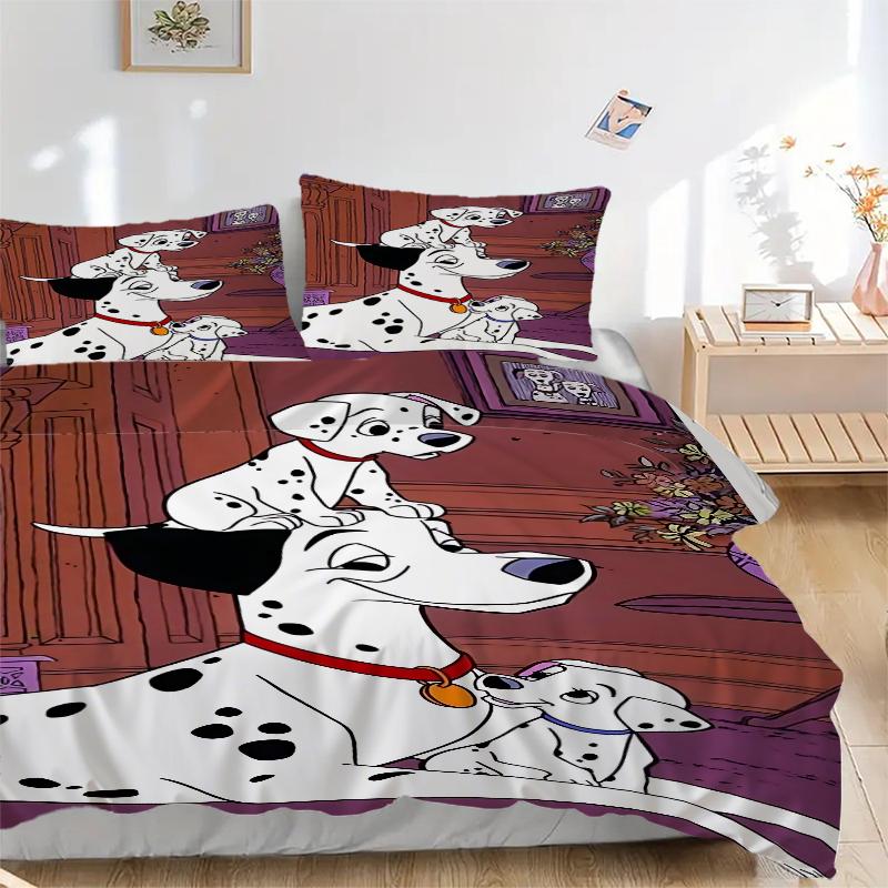 3Pcs Dalmatian Dogs Family Scene Bedding Sets For All Sizes New 3D Printed Bed Cover Comforter Duvet Cover Pillowcase Bedroom Decoration