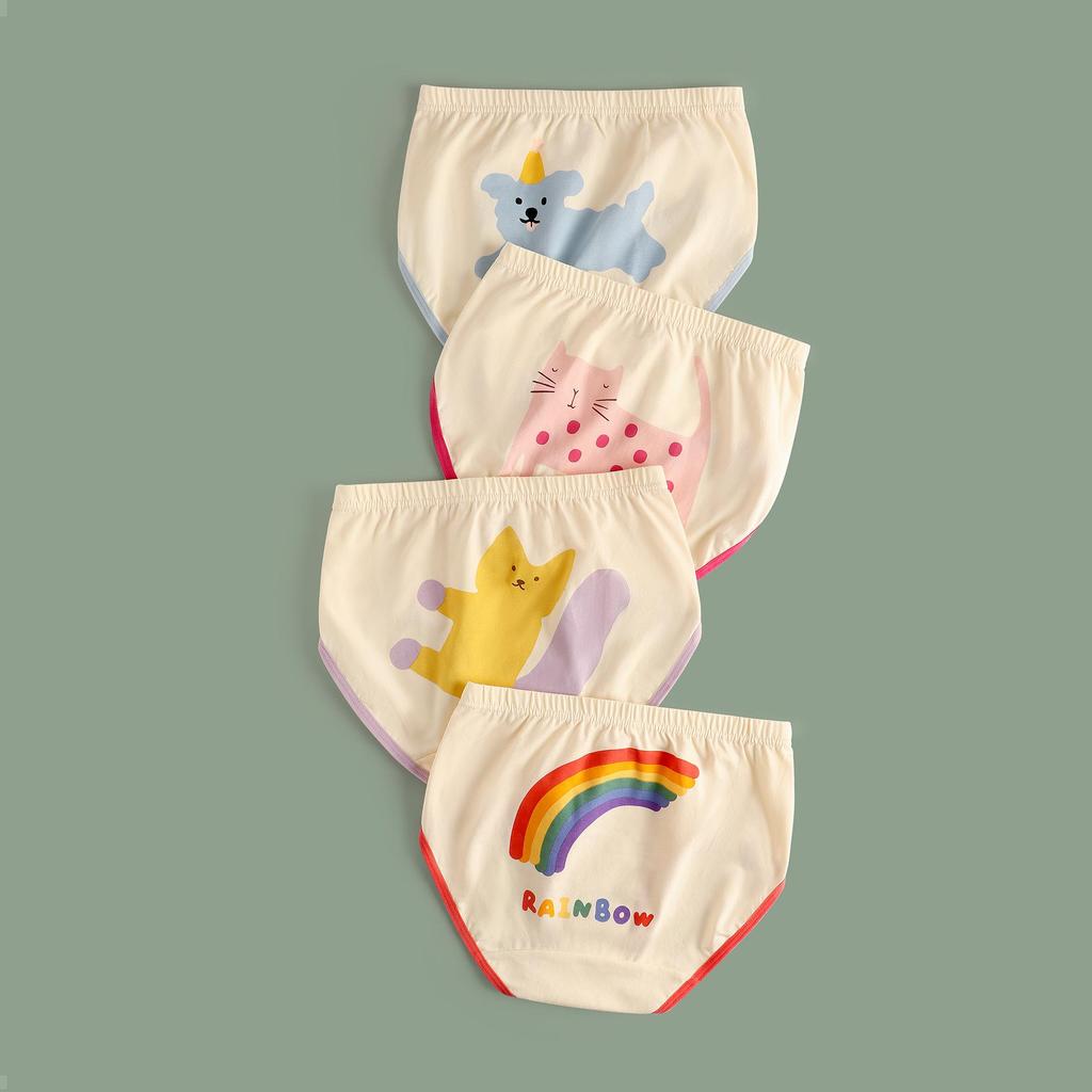 Детские антибактериальные шорты из хлопка с рисунком для девочек - Дизайн без ягодиц