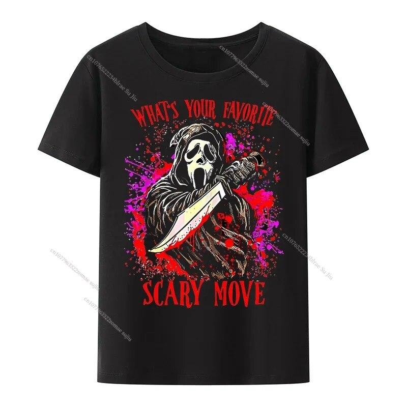 Horror Movie Printed T-shirts Fashion Harajuku Style High Street Short Sleeve Summer Unisex's Pure Cotton Top Casual Unisex's Clothing