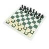 Portable Chess Set Travel Chess Board Game Set Imitation Leather PU Checkerboard 32 Chess Pieces