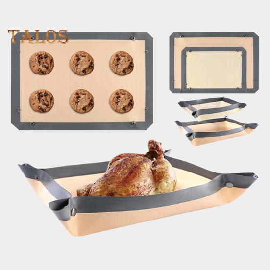 Silicone Baking Mat for Oven Non-Stick Heat-Resistant Silicone Easy Clean Reusable Baking Sheet for Cookies Macaroons Bread