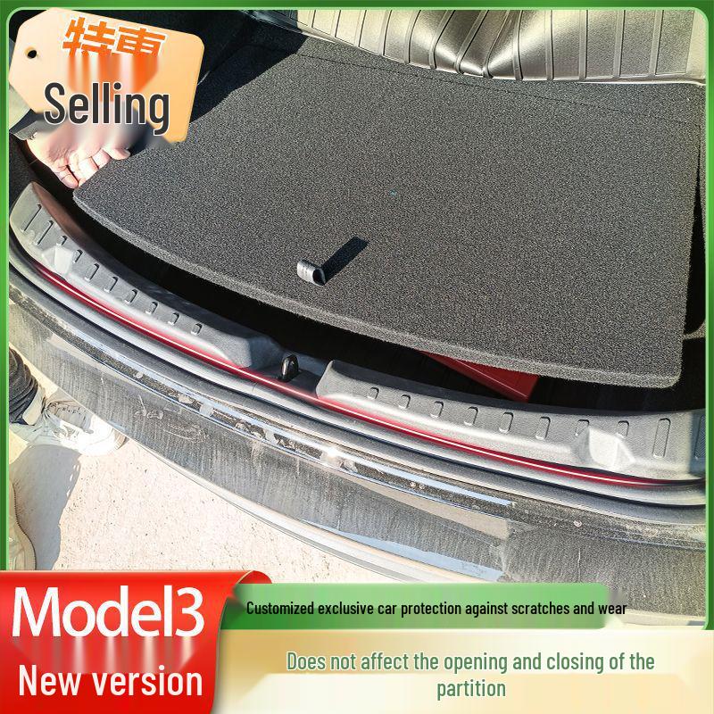 Tesla Model 3 Rear Trunk Protector Plate - Updated Threshold Strip Interior Accessory