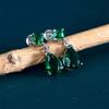 BELLA BOX Fashion Female Green Cubic Zircon Drop Earrings Elegant Accessories Luxury Women Earrings For Party New Trendy Jewelry
