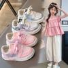 Girls Fashion Board Shoes 2025 Spring and Autumn New Soft-soled Children's Sports Shoes Breathable Casual Shoes Medium and Older Children's Running