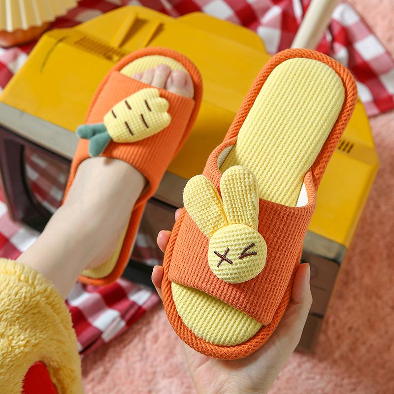 New Cute Fashion Cotton-Linen Anti-Slip Slippers