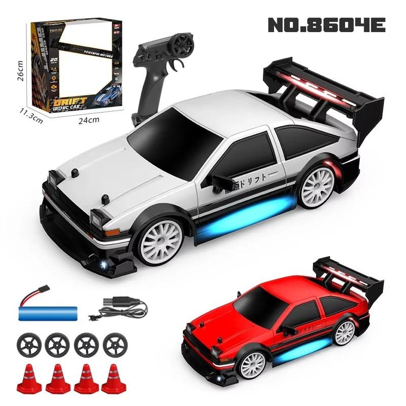 Новая гоночная машина AE86 RC Drift Racing 1/24 4WD 30 км/ч с высокой скоростью и подсветкой 2.4G радиоуправляемая модель автомобиля для гонок, игрушек для мальчиков в подарок