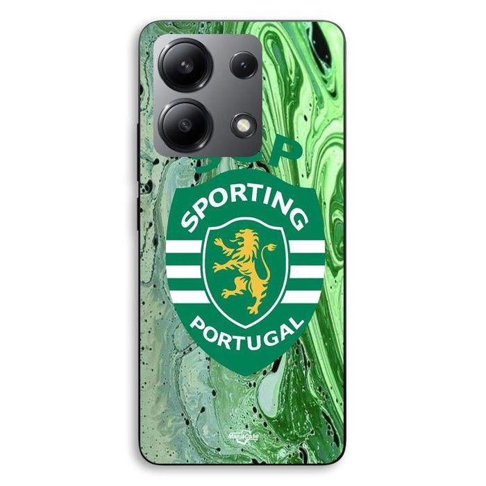 Coque de téléphone - MANIACASE - Xiaomi Redmi Note 13 4G - Silicone TPU - Motif Sporting Portugal - Vert